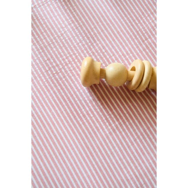 Seersucker Crib Sheet, Anchor Red