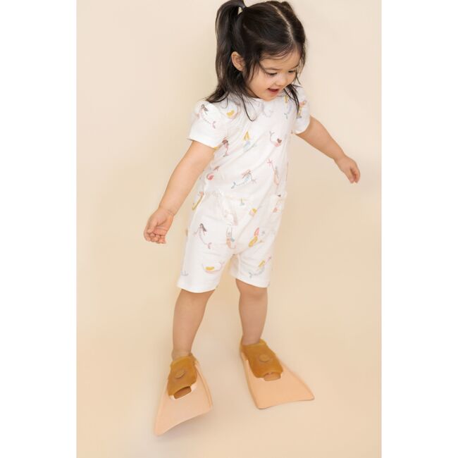 Short Sleeve Toddler Puff Romper, Mermaid Melody - Rompers - 4