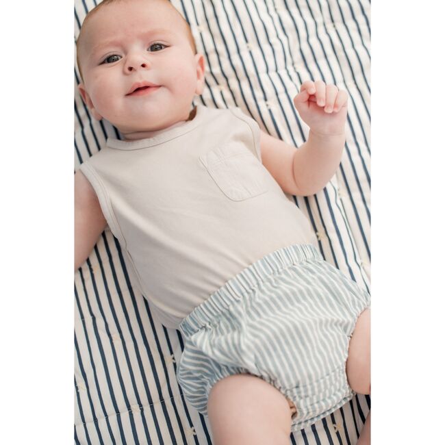 Seersucker Bloomer, Marine Blue - Shorts - 3