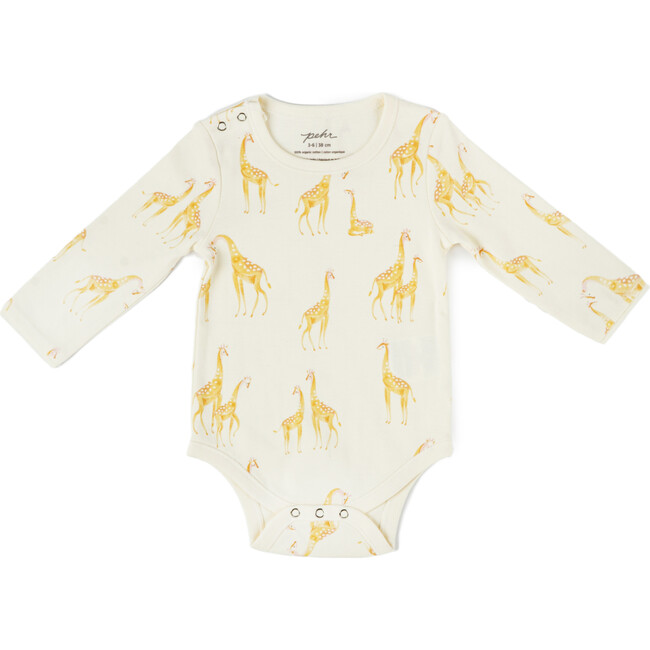 Follow Me Shoulder Snap One-Piece, Giraffe - Onesies - 1