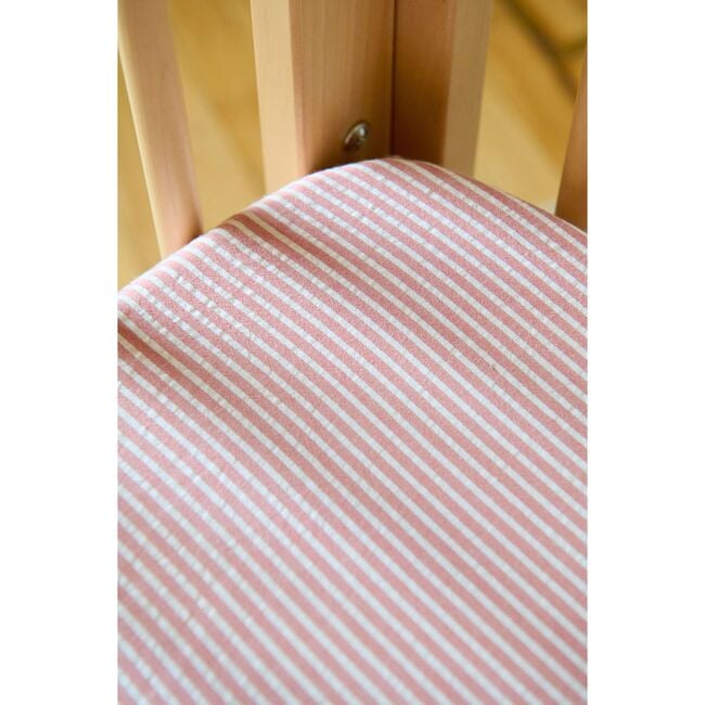 Seersucker Crib Sheet, Anchor Red - Crib Sheets - 5
