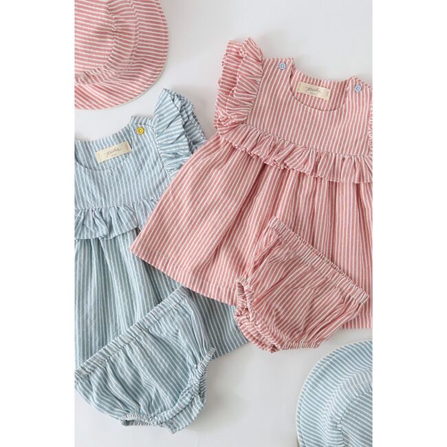 Seersucker Bloomer, Marine Blue - Shorts - 4