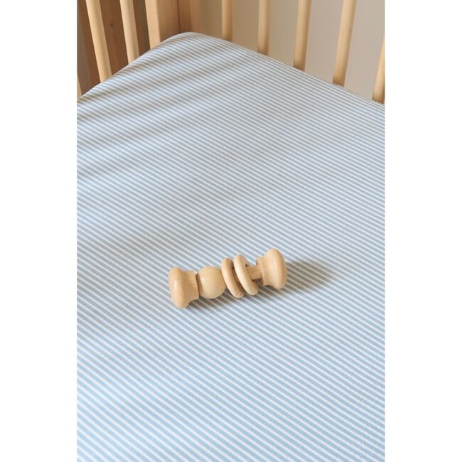 Seersucker Crib Sheet, Marine Blue - Crib Sheets - 5