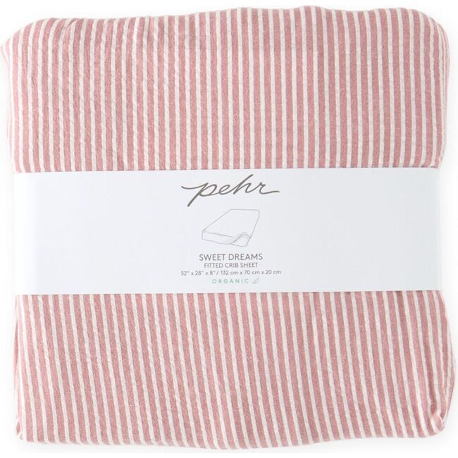 Seersucker Crib Sheet, Anchor Red - Crib Sheets - 6