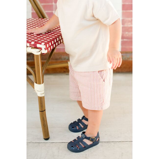 Seersucker Shorts, Anchor Red - Shorts - 5