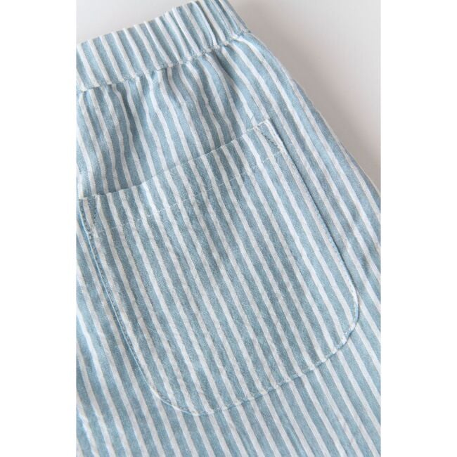Seersucker Shorts, Marine Blue - Shorts - 7