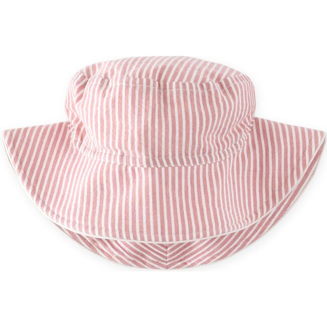 Seersucker Bucket Hat, Anchor Red - Hats - 7