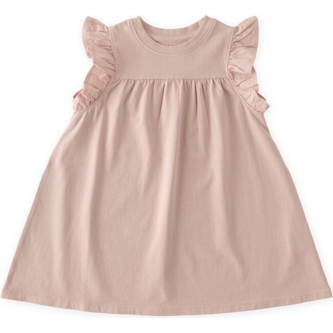 Garment Dye Ruffle Dress, Soft Peony