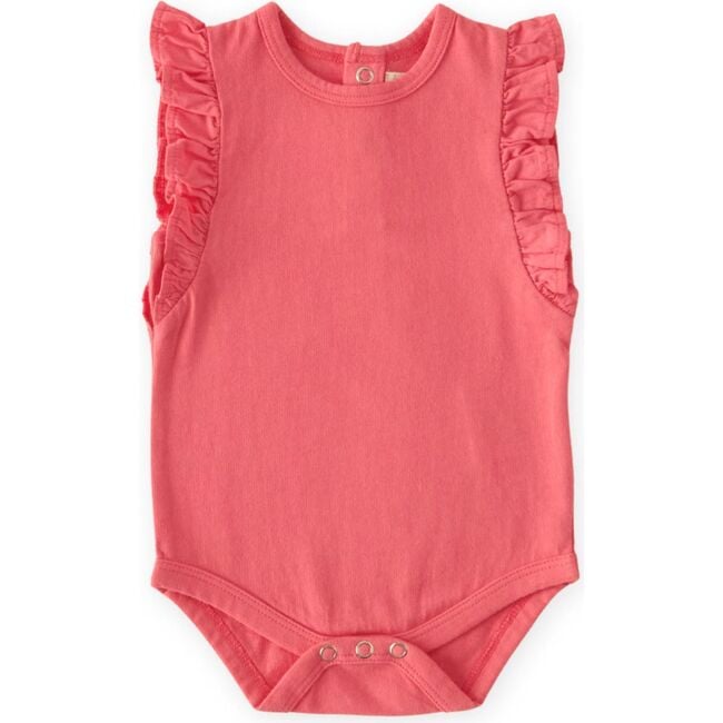 Garment Dye Flutter One-Piece, Raspberry - Jumpsuits - 1
