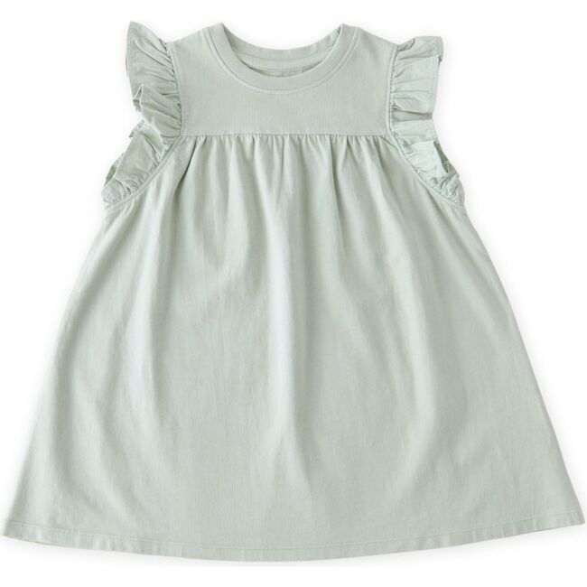 Garment Dye Ruffle Dress, Sea - Dresses - 2