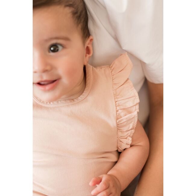 Garment Dye Flutter One-Piece, Soft Peony - Jumpsuits - 2