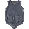 Classic Terry Pocket One-Piece, Ocean - Jumpsuits - 1 - thumbnail