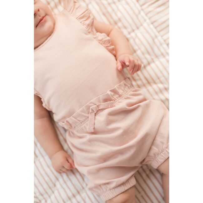 Garment Dye Flutter One-Piece, Soft Peony - Jumpsuits - 3