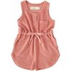 Classic Terry Drawstring Romper, Shell - Rompers - 1 - thumbnail