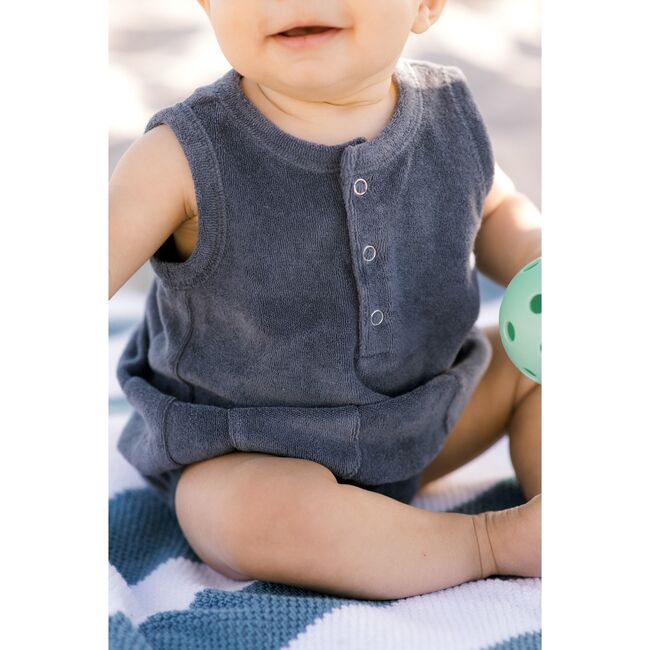 Classic Terry Pocket One-Piece, Ocean - Jumpsuits - 2