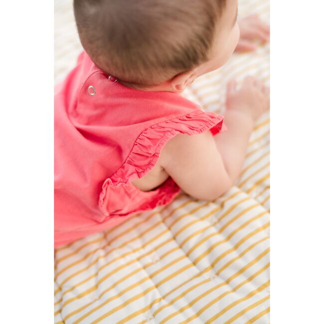 Garment Dye Flutter One-Piece, Raspberry - Jumpsuits - 4