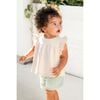 Garment Dye Ruffle T-Shirt, Sand - T-Shirts - 4 - thumbnail