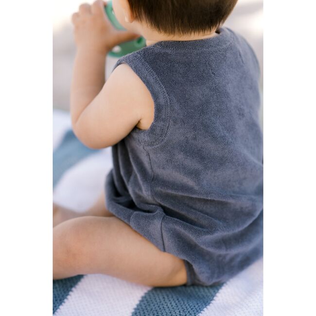 Classic Terry Pocket One-Piece, Ocean - Jumpsuits - 3