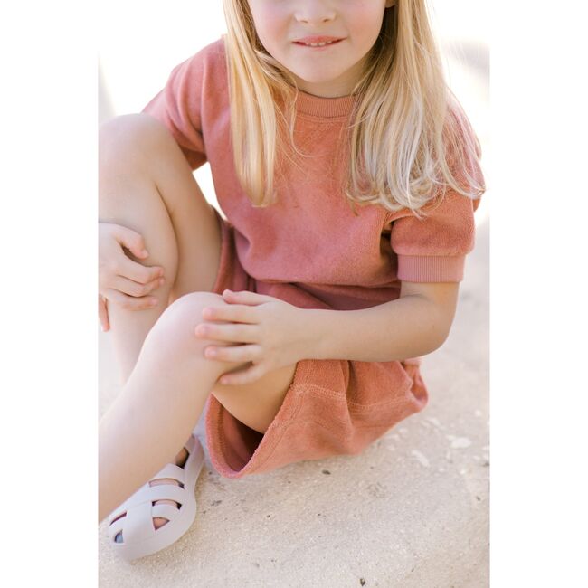 Classic Terry Dropped Shoulder Short Sleeve Top, Shell - Shirts - 2