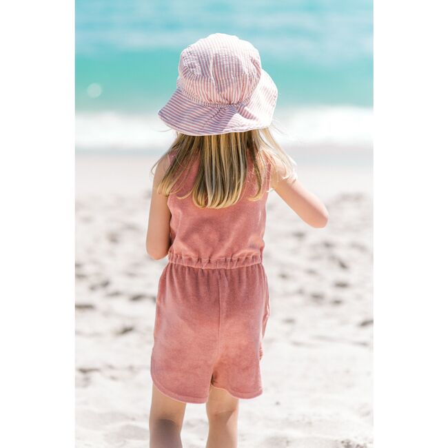 Classic Terry Drawstring Romper, Shell - Rompers - 4