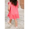 Garment Dye Ruffle Dress, Raspberry - Dresses - 6 - thumbnail