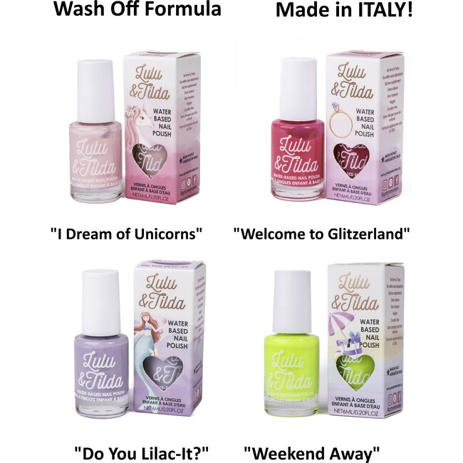 Unicorn Dreams Washable Nail Polish 4pc Bundle