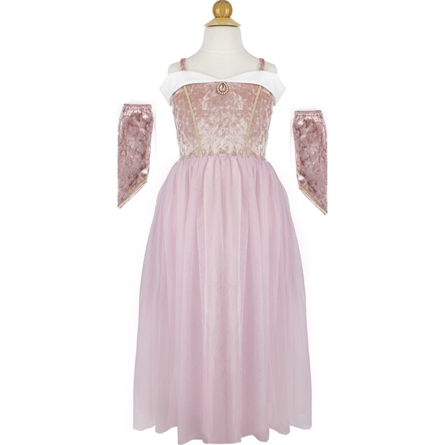 Velvety Soft Sleeping Sweetheart Princess Gown with Arm Warmers