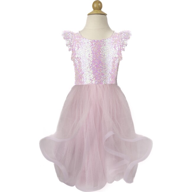 Pink Sequins Twirl Dress