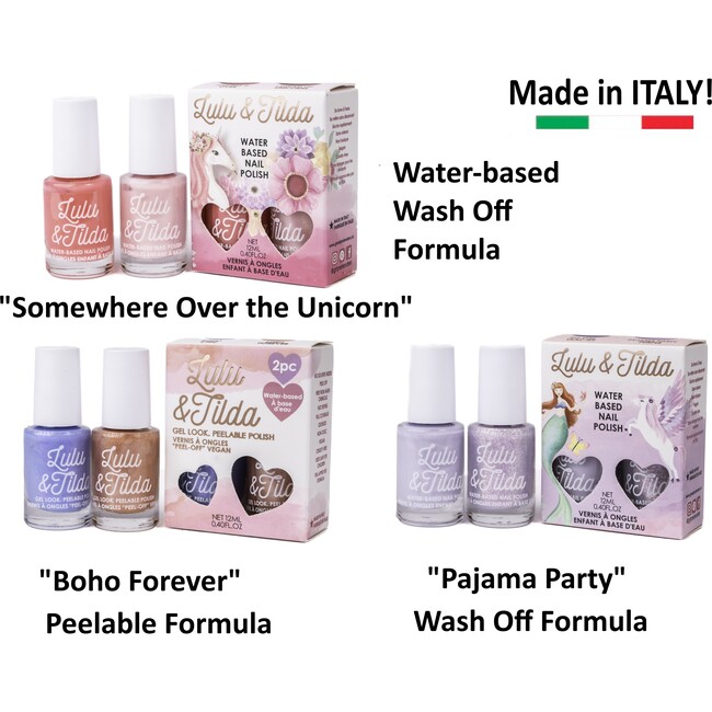 Over the Rainbow Peelable and Washable Nail Polish 6pc Bundle