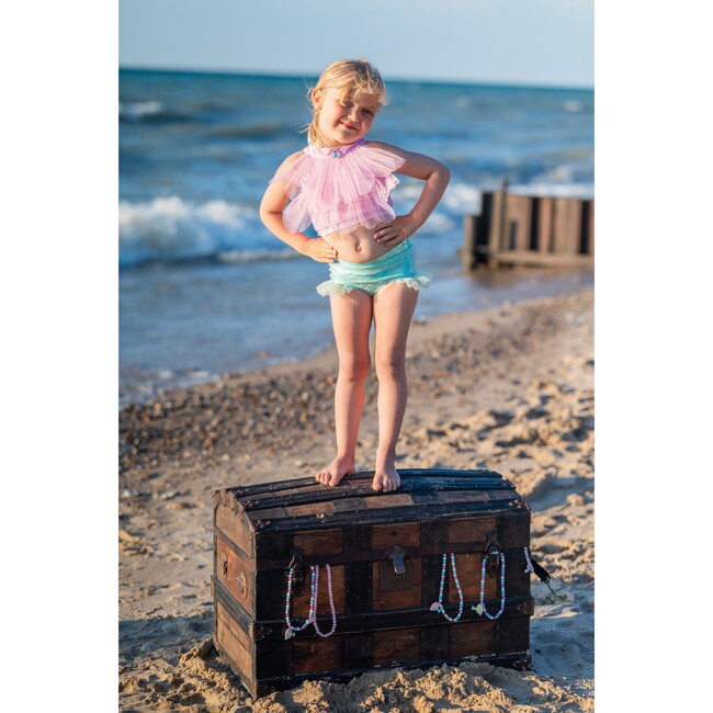 Mermaid Swimsuit, Pink, Two-Piece - Costumes - 3