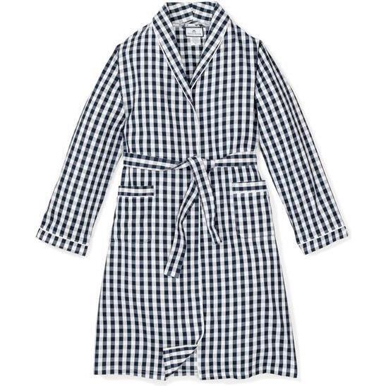 Women's Robe, Navy Gingham