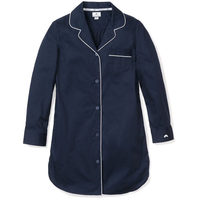 Women's Nightshirt, Navy Twill - Pajamas - 1