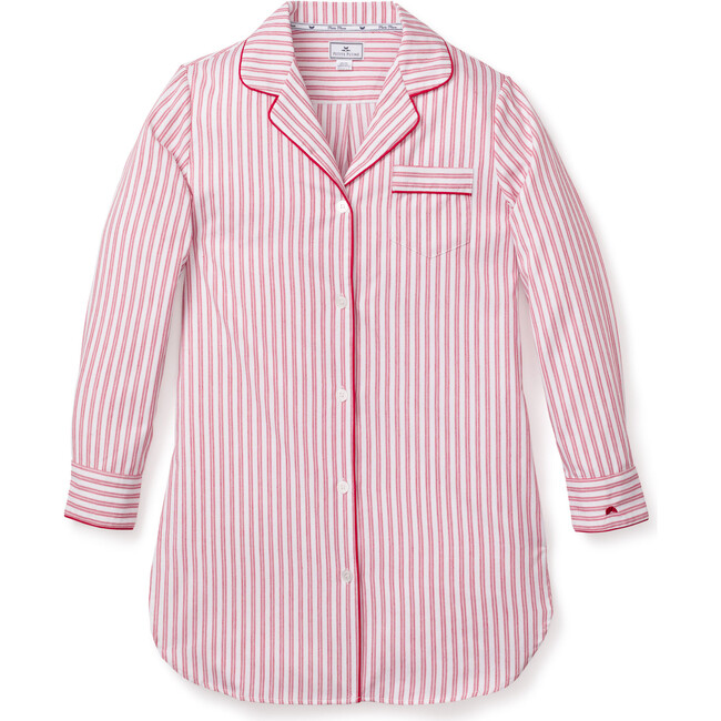Women's Nightshirt, Antique Red Ticking