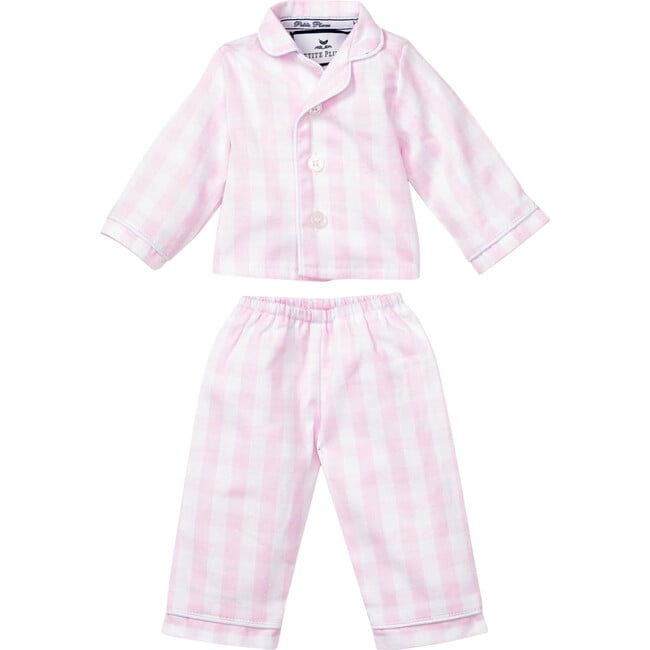 Pink Gingham Doll Pajamas - Doll Accessories - 1