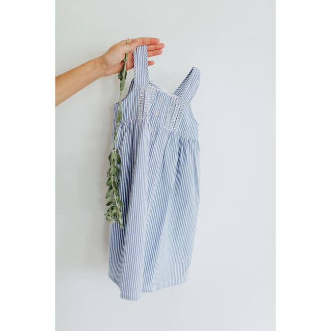 French Blue Stripes Charlotte Nightgown