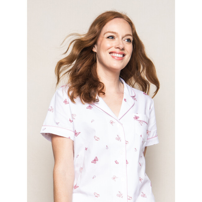 Women's Short Sleeve Short Set, Butterflies - Pajamas - 3