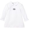Monogrammed Sophia Nightgown, White - Nightgowns - 1 - thumbnail