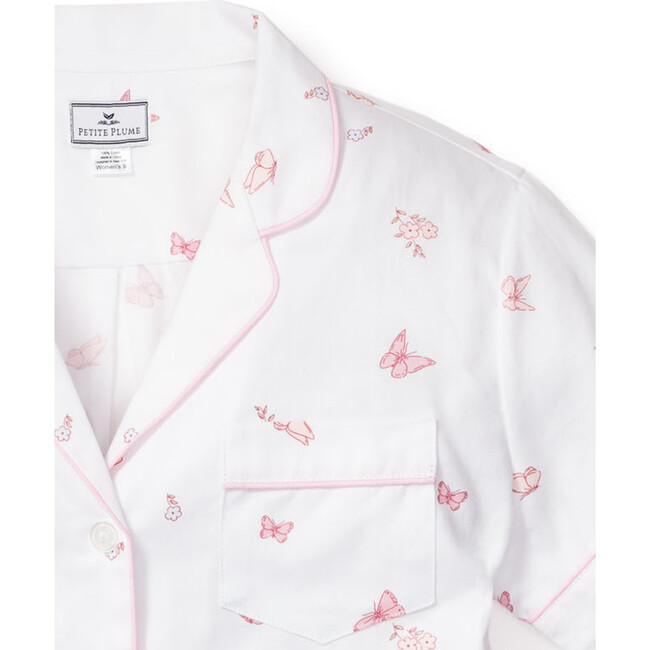 Women's Short Sleeve Short Set, Butterflies - Pajamas - 4