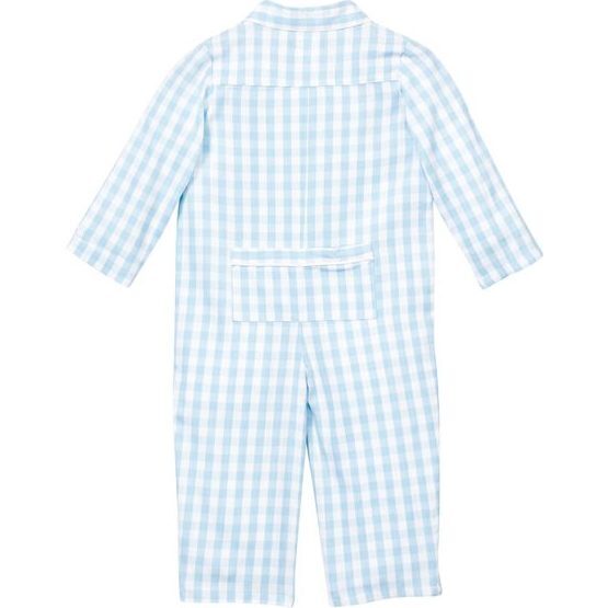 Light Blue Gingham Romper