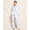 Women's Pajama Set, Indigo Floral - Pajamas - 2 - thumbnail