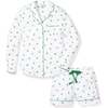 Women's Long Sleeve Short Set, Shamrocks - Pajamas - 1 - thumbnail