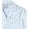 Women's Long Sleeve Short Set, Light Blue Gingham - Pajamas - 4 - thumbnail