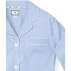 Women's Long Sleeve Short Set, French Blue Stripes - Pajamas - 5 - thumbnail