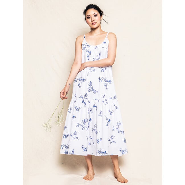Women's Chloe Nightgown, Indigo Floral - Pajamas - 2