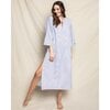 Women's Caftan, Navy French Ticking - Pajamas - 2 - thumbnail