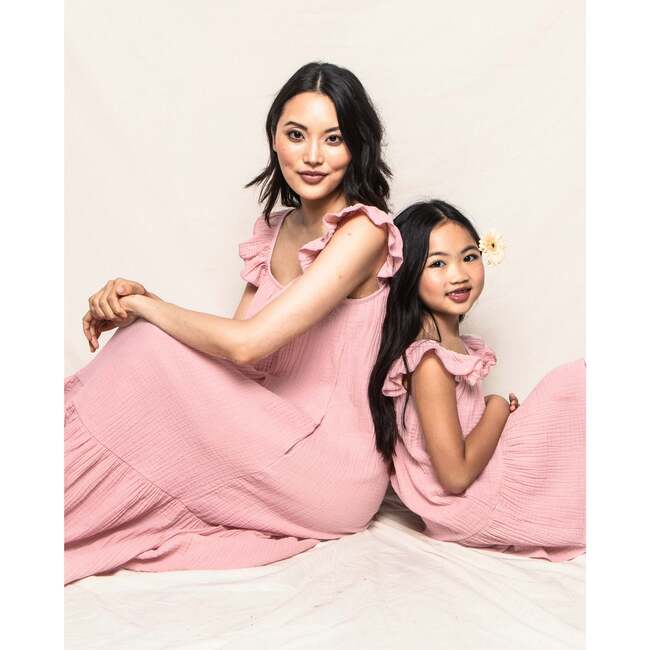 Women's Celeste Nightdress, Pink Gauze - Dresses - 4