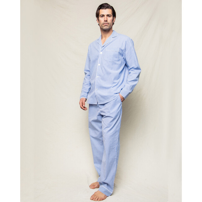 Men's Pajama Set, French Blue Stripes