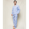 Men's Pajama Set, French Blue Stripes - Pajamas - 2 - thumbnail