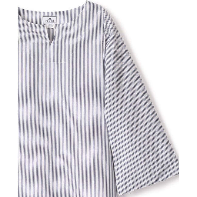 Women's Caftan, Navy French Ticking - Pajamas - 4