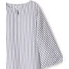Women's Caftan, Navy French Ticking - Pajamas - 4 - thumbnail